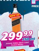Johnnie Walker Black Label Scotch Whiskey-750ml