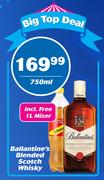 Ballantine's Blended Scotch Whisky 750ml+Free Mixer 1L