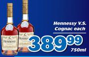 Hennessy V.S. Cognac-750ml Each