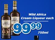 Wild Africa Cream Liqueur-750ml Each