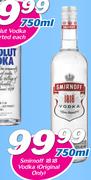 Smirnoff 1818 Vodka Original Only-750ml