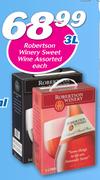 Robertsons Winery Sweet Wine Assorted-3Ltr Each