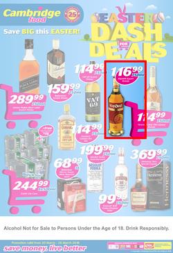 Cambridge Liquor Gauteng : Dash For Deals (20 March - 26 March 2018), page 1