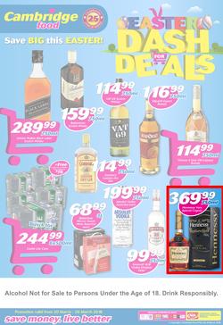 Cambridge Liquor Gauteng : Dash For Deals (20 March - 26 March 2018), page 1