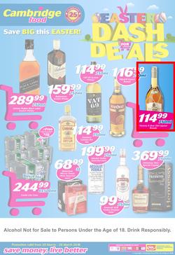 Cambridge Liquor Gauteng : Dash For Deals (20 March - 26 March 2018), page 1