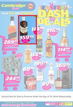 Cambridge Liquor Gauteng : Dash For Deals (20 March - 26 March 2018), page 1