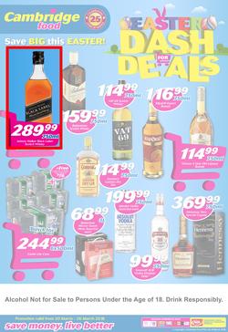 Cambridge Liquor Gauteng : Dash For Deals (20 March - 26 March 2018), page 1