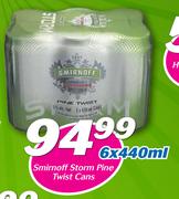 Smirnoff Storm Pine Twist Cans-6 x 440ml