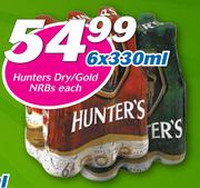 Hunters Dry/Gold NRBs-6 x 330ml Each