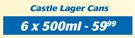 Castle Lager Cans-6 x 500ml