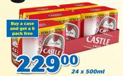 Castle Lager Cans-6 x 500ml