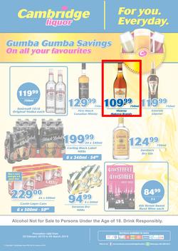 Cambridge Liquor Gauteng : Feb Month End (20 Feb - 5 March 2019), page 1