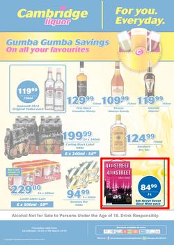Cambridge Liquor Gauteng : Feb Month End (20 Feb - 5 March 2019), page 1