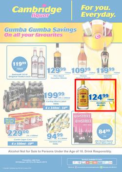 Cambridge Liquor Gauteng : Feb Month End (20 Feb - 5 March 2019), page 1