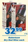 Robertson Dry Red Wine-1Ltr Each