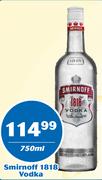 Smirnoff 1818 Vodka-750ml