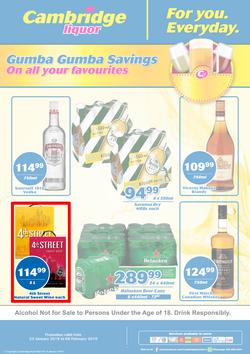 Cambridge Liquor Gauteng : January Month End (23 Jan - 6 Feb 2019), page 1
