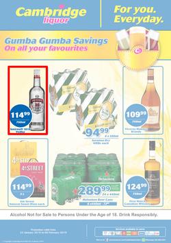 Cambridge Liquor Gauteng : January Month End (23 Jan - 6 Feb 2019), page 1