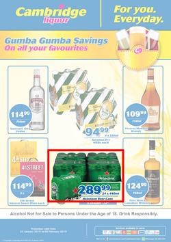 Cambridge Liquor Gauteng : January Month End (23 Jan - 6 Feb 2019), page 1