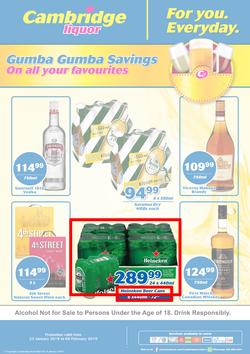 Cambridge Liquor Gauteng : January Month End (23 Jan - 6 Feb 2019), page 1