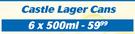 Castle Lager Cans-6x500ml