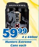 Hunters Extreme Cans-4x440ml Each