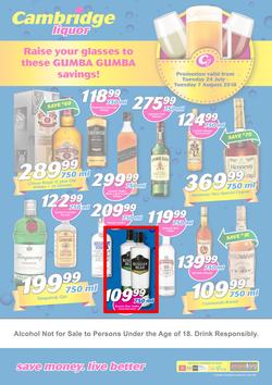 Cambridge Liquor Gauteng : July Month-End (24 July - 7 Aug 2018), page 1
