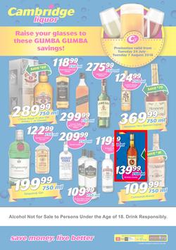 Cambridge Liquor Gauteng : July Month-End (24 July - 7 Aug 2018), page 1