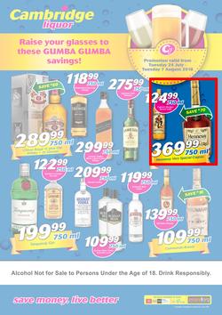 Cambridge Liquor Gauteng : July Month-End (24 July - 7 Aug 2018), page 1