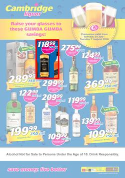 Cambridge Liquor Gauteng : July Month-End (24 July - 7 Aug 2018), page 1