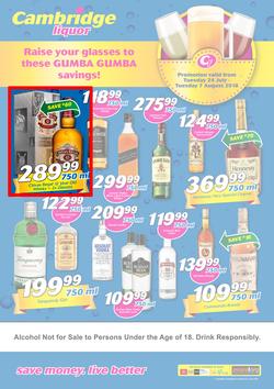 Cambridge Liquor Gauteng : July Month-End (24 July - 7 Aug 2018), page 1