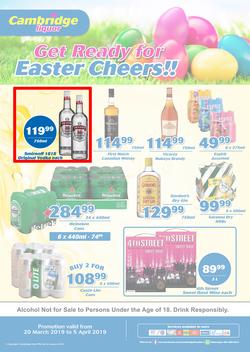 Cambridge Liquor Gauteng : March Month End (20 Mar - 5 Apr 2019), page 1