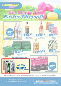 Cambridge Liquor Gauteng : March Month End (20 Mar - 5 Apr 2019), page 1