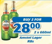 Amstel Lager RBs 2x660ml-For 2