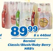 Bernini Classic/Blush/Ruby Berry NRB's-6x440ml Each