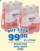 Brutal Fruit Ruby Apple NRBs 6x275ml-For 2