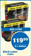 Black Label Cans 6x550ml-For 2 Packs