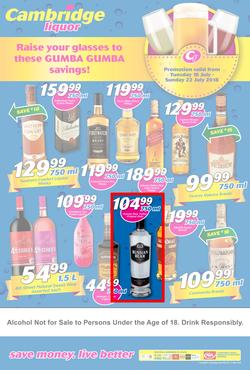 Cambridge Liquor Gauteng : July Mid Month (10 July - 22 July 2018), page 1