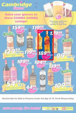 Cambridge Liquor Gauteng : July Mid Month (10 July - 22 July 2018), page 1