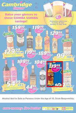 Cambridge Liquor Gauteng : July Mid Month (10 July - 22 July 2018), page 1