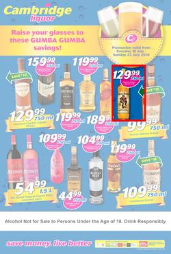 Cambridge Liquor Gauteng : July Mid Month (10 July - 22 July 2018), page 1