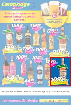 Cambridge Liquor Gauteng : July Mid Month (10 July - 22 July 2018), page 1