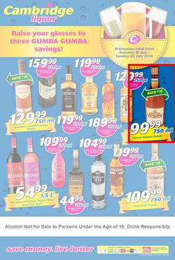 Cambridge Liquor Gauteng : July Mid Month (10 July - 22 July 2018), page 1
