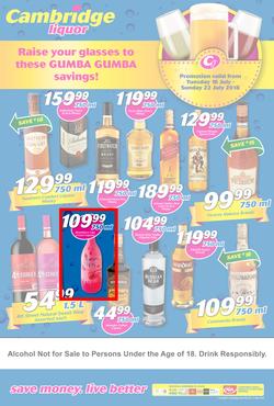 Cambridge Liquor Gauteng : July Mid Month (10 July - 22 July 2018), page 1