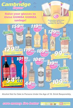 Cambridge Liquor Gauteng : July Mid Month (10 July - 22 July 2018), page 1