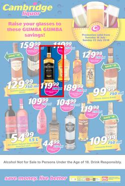 Cambridge Liquor Gauteng : July Mid Month (10 July - 22 July 2018), page 1