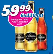Strongbow Cider NRBs Assorted-6 x 330ml Each