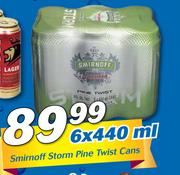 Smirnoff Storm Pine Twist Cans-6 x 440ml