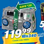 Castle Lite NRBs-18 x 340ml