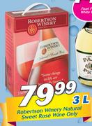 Robertson Winery Natural Sweet Rose Wine Only-3Ltr